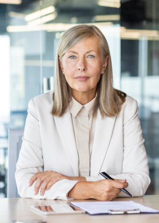young businesswoman smiling